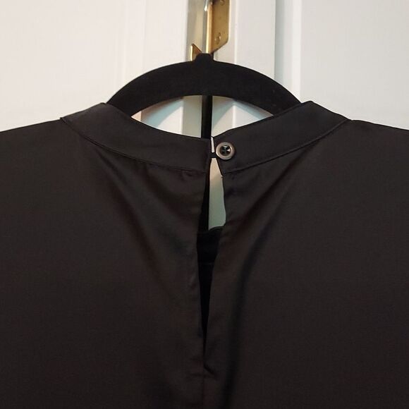 Black lightweight boho dress tunic short-sleeved little black dress size… - Picture 5 of 8